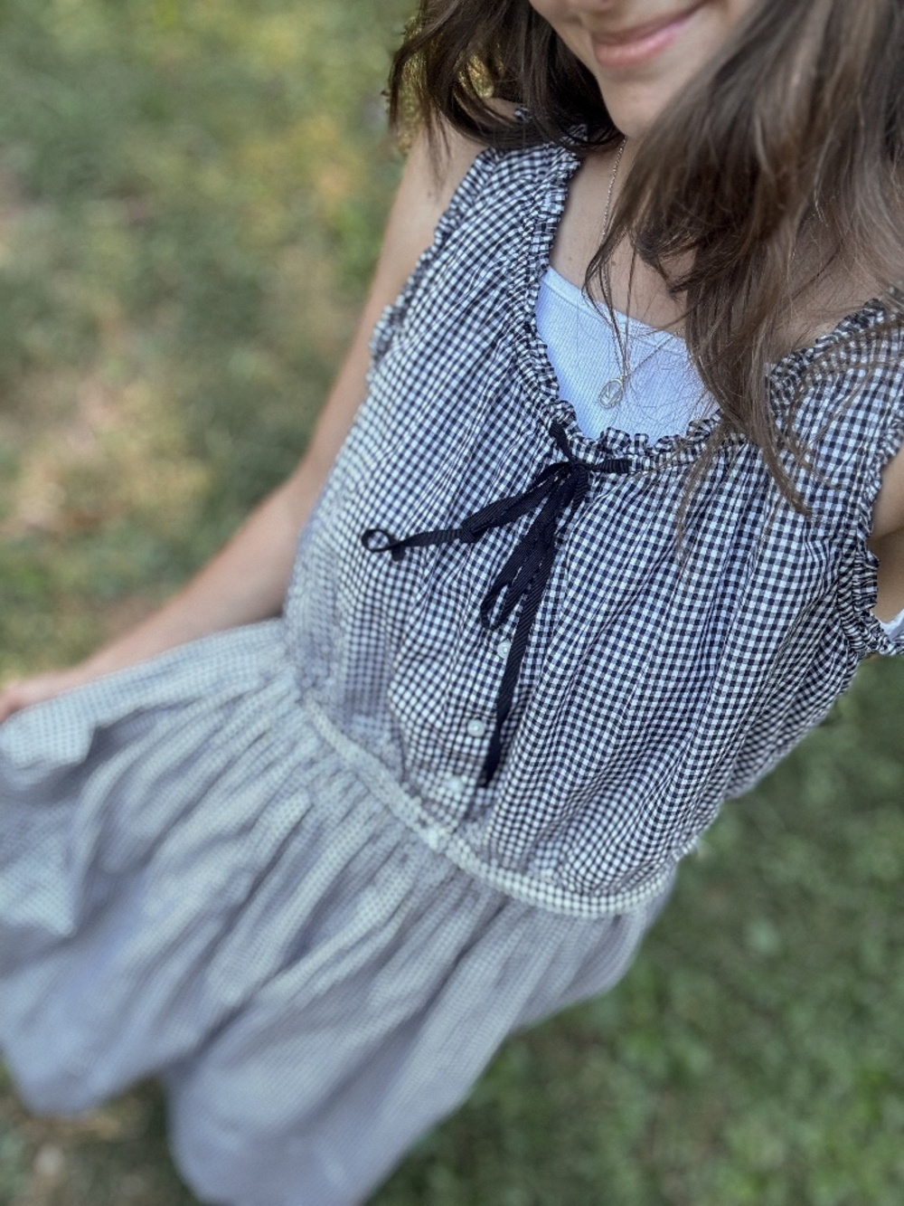 Gap x Doen collab Gingham Two-Piece Set size Small